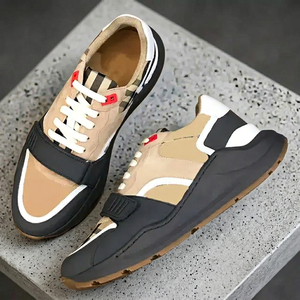 Sneakers plateforme en daim luxueux avec logo personnalisable, résistantes à l'eau, respirantes, chaussures de marche élégantes - Product Image 3