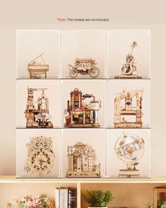 <span class=keywords><strong>ROKR</strong></span> Housse anti-poussière transparente en acrylique, vitrine transparente, étagères en plastique de 3 mm d'épaisseur pour figurines de collection, modèles réduits, jouets, maison - Product Image 6