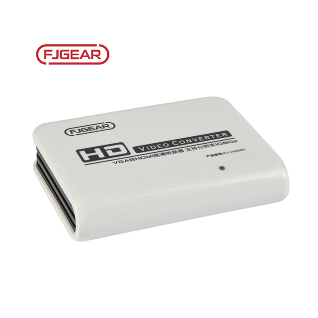 FJGEAR Best Quality HOT -selling and Efficient ABS case 1080P Vga to hd Mi Converter with Audio