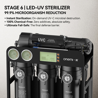 Système d'osmose inverse sans réservoir 600 GPD OEM/ODM à 6 étapes avec filtre à eau et moniteur TDS pour eau potable directe