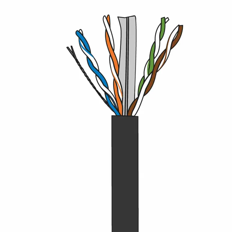 Tnaghu OEM PRICE 23AWG 4PR 0.5MM CCA 1000FT 305M BULK UTP CABLE CAT6 OUTDOOR