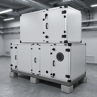 Sistema Industrial de Unidad de Manejo de Aire de Doble Planta con Ventana de Inspección Circular de Vidrio para Cuarto Mecánico de HVAC Comercial