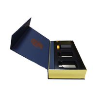 Coffret de parfum élégant noir et or, emballage en papier kraft personnalisé de luxe pour huiles essentielles, coffret cadeau cosmétique