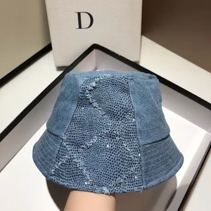 Nouveau Chapeau Bob <span class=keywords><strong>Femme</strong></span> Monochrome en Denim Orné de Diamants, Respirant, à Pompons, Style Japonais, Tendance Internet, Créateur - Product Image 5