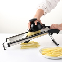 Râpe à légumes réglable en acier inoxydable pour pommes de terre, oignons et pommes de terre, coupe-frites julienne, mandoline