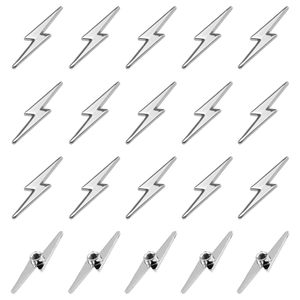 Yyangz PCS Lightning Decorative <b>Screws</b> <b>White</b> Metal Hardware Accessories For Bags Handbags And Leather Goods For Leather Jackets - Product Image 1