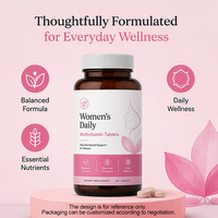 Comprimés multivitaminés quotidiens pour femmes avec fer, zinc, iode, vitamines A, C, D, E, K, complexe B