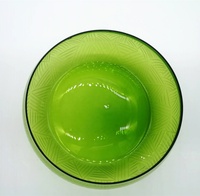 Handgemaakte Grote Slakom Milieuvriendelijk Decoratief Glas Groen Gekleurd Handgesneden Fruit En Groente Mixen Voor Feesten En Serveren
