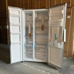 690L <b>Silver</b> Double Doors 220v50hz Stainless Steel Compressor Big Capacity Down <b>Freezer</b> Air Cooling Without Frost 91cm Mide - Product Image 3