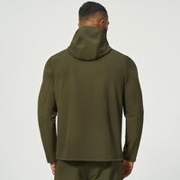 Veste d'hiver pour homme, doublée de polaire, imperméable, à capuche, en nylon et élasthanne, chaude, unie, personnalisable avec logo, veste de sport