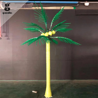 Luces LED Decorativas con Motivo de Palmera de Coco para Jardín, Lámpara de Paisaje Artificial para Exteriores con Clasificación IP65