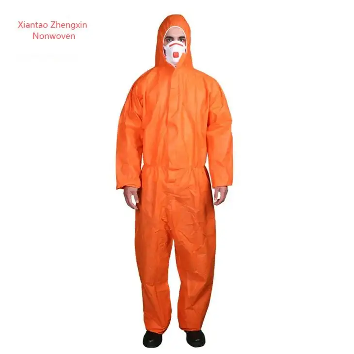 Custom safety coverall microporous breathable film disposable coverall non woven protective coverall