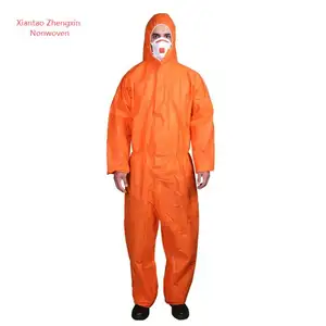 Custom Safety Coverall Microporous Breathable Film Disposable Coverall Non Woven Protective Coverall