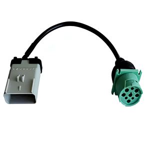Câble de camion RP1226 gris, 14 broches mâle vers 9 broches femelle SAE Deutsch de type 2 J1939 vert - Product Image 1