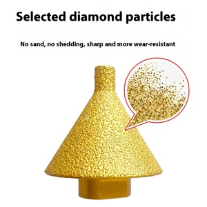 Kim cương đảo ngược chủ đề chamfering khoan lổ qua biên giới cho thủy tinh gốm gạch đá tấm đá cẩm thạch đá khô khoan đấm - Product Image 3