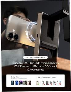 LISEN 2026 <span class=keywords><strong>Chargeur</strong></span> sans fil magnétique pliable Qi2 Station de charge 3 en 1 Support métallique pour <span class=keywords><strong>iPhone</strong></span> 17 16 Pro Max Voyage Bureau - Product Image 6