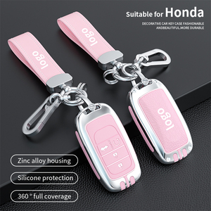 Funda para Llaves de Coche Compatible con Honda Binzhi CRV Civic Accord XRV Haoying Lingpai Yingshi Pai <span class=keywords><strong>Guandao</strong></span>, Hebilla Metálica para Coche - Product Image 2