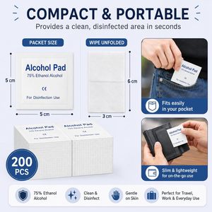 Toallitas desinfectantes desechables con alcohol al 75%, estériles, varios tamaños, pedido personalizado, stock de fábrica - Product Image 4