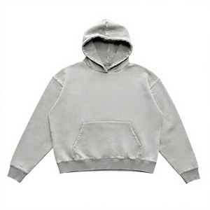 Sudadera con capucha extragrande de felpa con hombros caídos, estilo urbano, bordado personalizado, transpirable, de peso pesado, fabricante - Product Image 2