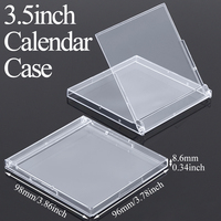 Support de calendrier de bureau transparent SUNSHING de 3,5 pouces, support photo miniature autoportant, taille CD, support d'affichage de calendrier de bureau en PS