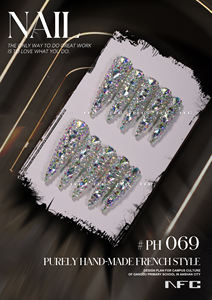 Vente en gros de <span class=keywords><strong>faux</strong></span> <span class=keywords><strong>ongles</strong></span> de luxe à presser, styles multicolores, SKU, pack en vrac, strass, acrylique, <span class=keywords><strong>faux</strong></span> <span class=keywords><strong>ongles</strong></span>, OEM, ensemble d'<span class=keywords><strong>ongles</strong></span> à presser en amande - Product Image 4