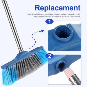 Eco-Friendly Competitive Factory Price Household Export <b>Plastic</b> Indoor Broom Head with <b>Plastic</b> Handle - Product Image 3