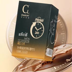 Toallitas Húmedas con Extracto Herbal para Retrasar la Eyaculación, Marca CokeLife OEM, 20 Unidades por Caja, Toallitas Sexuales Orgánicas para Hombres - Product Image 1