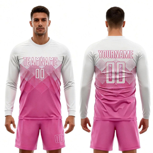เสื้อฟุต<span class=keywords><strong>บอล</strong></span>แบบกำหนดเอง ปักโลโก้ด้วยเทคนิค Sublimation เสื้อฟุต<span class=keywords><strong>บอล</strong></span>แขนยาวสำหรับเล่นฟุตบอลสตรีท มาเลเซีย - Product Image 1