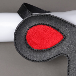 Masque pour les yeux en cuir noir bloquant la lumière pour adultes, accessoire érotique - Product Image 4