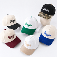 Casquette de baseball structurée bicolore avec patch tissé personnalisé, logo brodé, unisexe, réglable, 5 panneaux, style Gorra, vente en gros
