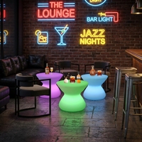 Table basse LED étanche pour extérieur, éclairée, à changement de couleur RGB, pour patio, salon, jardin, fête, meubles LED