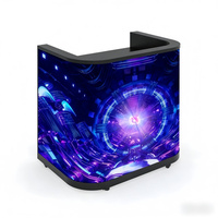Cabine DJ portable à LED avec écran vidéo incurvé, podium DJ mobile personnalisé pour club, exposition et piste de danse