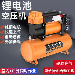 Compresor de Aire 21V de Máxima Potencia con Batería de Litio, Inflador de Neumáticos de Cilindro Único para Motocicleta y Bicicleta Eléctrica - Product Image 2