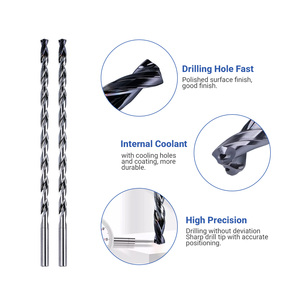 Tỷ lệ độ sâu trên đường kính cao CNC khoan lỗ sâu mũi khoan cacbua đường kính nhỏ 10xd 20XD 30xd với làm mát bên trong - Product Image 2