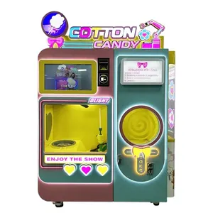 Automated Cotton Floss Sugar Cotton Candy Making Vending Machine Touch Screen Soft Coton Candy Machine For Kids
