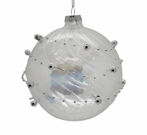 Adorno Navideño de Cristal Transparente con Pájaro Cardenal y Bayas de Acebo para Amantes de las Aves, Agrega un Toque de Rojo a tus Decoraciones Festivas - Product Image 1