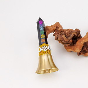 Varita <span class=keywords><strong>de</strong></span> Cristal <span class=keywords><strong>de</strong></span> Obsidiana con 7 Chakras para Reiki, Curación, Rituales <span class=keywords><strong>de</strong></span> Brujería y Limpieza Energética, Venta al Por Mayor - Product Image 6