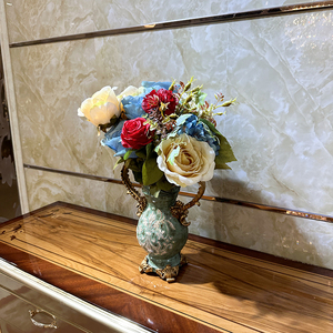 Table de <span class=keywords><strong>d</strong></span>écoration de hall en bois massif français RUI SEN, <span class=keywords><strong>porte</strong></span> de séparation sculptée de luxe européenne, buffet néo-classique - Product Image 4