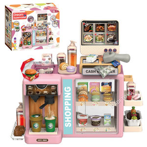 Función táctil Juego de imaginación Supermercado <span class=keywords><strong>Caja</strong></span> <span class=keywords><strong>registradora</strong></span> Juego de juguetes Máquina expendedora Juguetes Niños Máquina de café Juguete - Product Image 2
