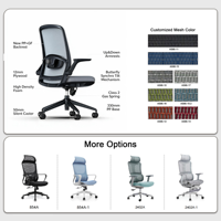 Chaise de bureau ergonomique en maille avec accoudoirs fixes, cadre chromé, inclinaison à 3 niveaux, vérin à gaz, hauteur réglable, pivotante, design moderne pour