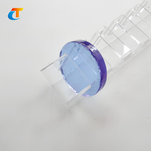 Disque rond en verre de cristal au plomb LONGTAI pour moulage Pâte de Verre, verre décoratif, 100 mm de diamètre, 15 mm d'épaisseur - Product Image 5