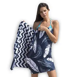super hot summer fashion recycled bottle made sand free printed waffle beach towel