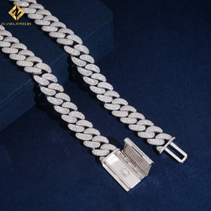 Collier cubain GRA VVS Moissanite serti de diamants, test de diamant réussi, chaîne cubaine Miami Hip Hop pour hommes, bijoux Hip Hop pour hommes - Product Image 4
