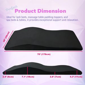 Lash-bed-Topper Colchones curvos Mesa de masaje de pestañas Topper de espuma Colchón de cama de pestañas de espuma Cama de masaje de pestañas curvas Topper Espuma - Product Image 2