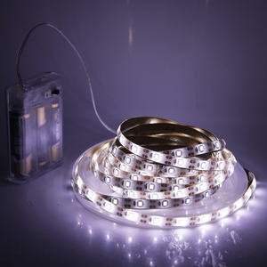 Bande <span class=keywords><strong>LED</strong></span> 5V AA alimentée par batterie Bande <span class=keywords><strong>LED</strong></span> étanche <span class=keywords><strong>3528</strong></span> 60LEDs/M <span class=keywords><strong>Ruban</strong></span> <span class=keywords><strong>LED</strong></span> flexible Diode Lampe 50CM 1M 2M 3M 4M 5M - Product Image 3