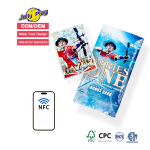 Cartes à jouer en papier avec logo d'anime imprimé, surface holographique brillante personnalisée OEM, jeu de cartes à collectionner - Product Image 1
