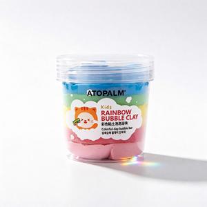 Atopalm <b>Kids</b> Rainbow <b>Bubble</b> Clay 210g Colorful Bath Bar For Creative Play - Product Image 1