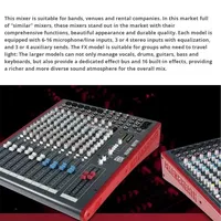 Console de mixage professionnelle pour discothèque, simulation de conférence : ALLEN HEATH ZED60-14FX Panneau de contrôle audio/vidéo, mixeur de scène DJ