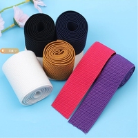 Sangle en sangle tissée épaisse personnalisable en gros, élastique, en polyester/nylon/caoutchouc, couleur unie, pour vêtements