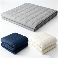Couverture lestée personnalisable toutes saisons avec perles de verre matelassées pour adultes et enfants
